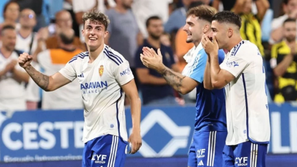 Imagen de Alejandro Francés durante un encuentro la pasada campaña. Foto: LaLiga Hypermotion.