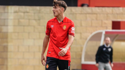 Javier Albín, durante su paso por el Mallorca B