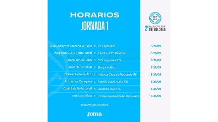 Imagen de la primera jornada del calendario de la Segunda División.