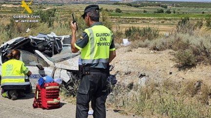 Estado en el que ha quedado el vehículo siniestrado. / Guardia Civil