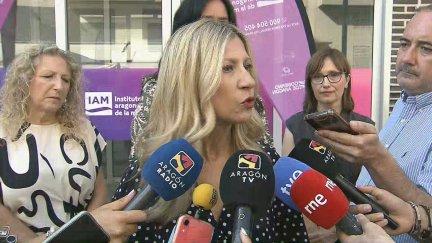 Mar Vaquero, la vicepresidenta del Gobierno de Aragón, este jueves. / Aragón TV