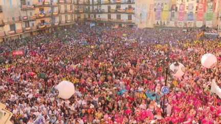 El chupinazo ha dado comienzo a las Fiestas de San Roque, que se celebran esta el sábado 17. / Aragón TV