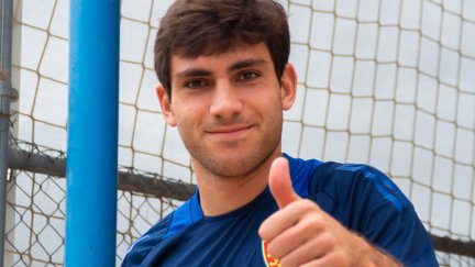 Iván Azón antes de un entrenamiento. Foto: Real Zaragoza.