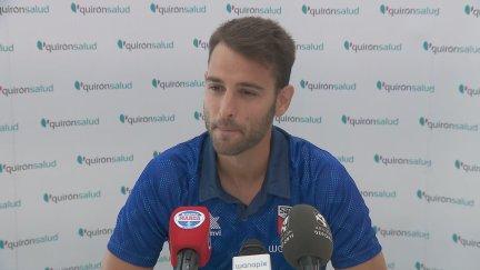 Jorge Palos durante su rueda de prensa de inicio de la pretemporada.