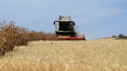 Maquinaria trabajando durante la cosecha de cereales. / Europa Press