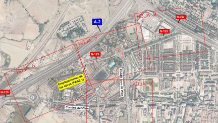 Plano de las actuaciones de las obras de integración urbana de la N-125. / Ayuntamiento de Zaragoza