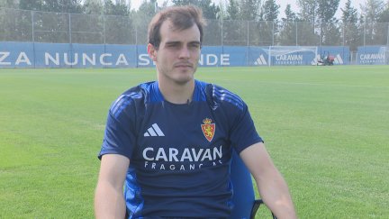 Francho Serrano, durante su entrevista de este martes con Aragón Deporte.