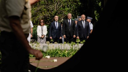 Homenaje a las víctimas del Yak-42 en Zaragoza, este miércoles. / Gobierno de Aragón
