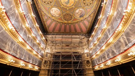 Las obras de reforma del Teatro Principal antes de su 225 aniversario./ Ayuntamiento de Zaragoza