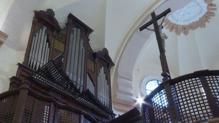 El órgano de Ainzón tiene más de doscientos años de historia. / Aragón tv