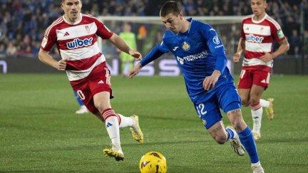 Jordi Martín, en un partido con el Getafe la temporada pasada.