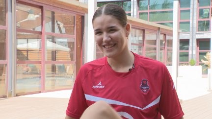 Nerea Hermosa, durante su entrevista con Aragón Deporte.