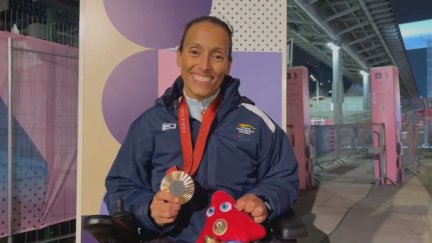 Teresa Perales ha logrado un ajustadísimo bronce con tan solo dos centésimas de diferencia con la cuarta clasificada. / Aragón TV