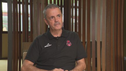 Porfi Fisac, durante la entrevista con Aragón Deporte.