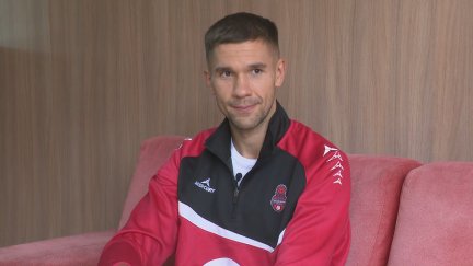 Emir Sulejmanovic, durante la entrevista con Aragón Deporte