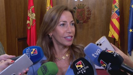 Chueca tras su reunión con los portavoces de los grupos municipales. / Aragón TV