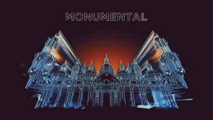 Recreación del 'Monumental Tour' sobre la fachada de la Basílica del Pilar. / Aragón TV