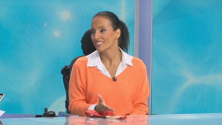 Teresa Perales durante la entrevista en el 'Buenos días Aragón'.