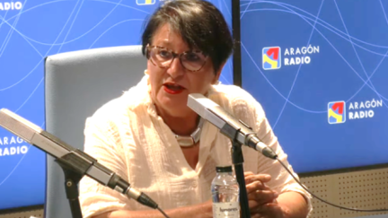 Ana López, gerente de Asapme Aragón, este miércoles en los estudios de Buenos Días de Aragón Radio. / Aragón Radio