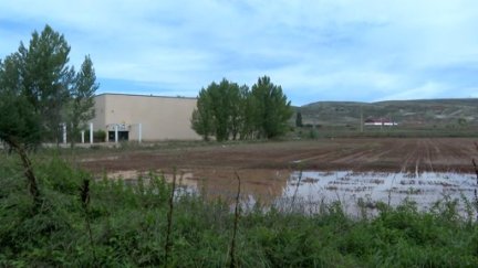 Legendark quedó anegada por las tormentas caídas en Galve. / Aragón Tv