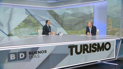 El director general de Turismo, Jorge Moncada, este lunes en el programa Buenos Días de Aragón TV. / Aragón TV