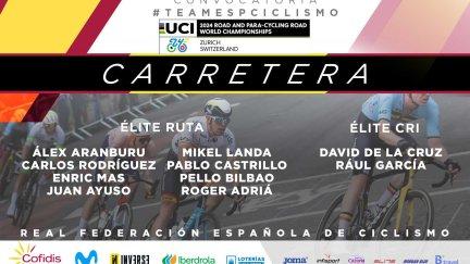 Convocatoria del combinado español para el Mundial de ciclismo en ruta.