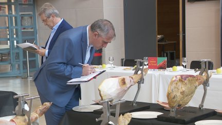 Imagen del concurso del Jamón de Teruel. / Aragón TV