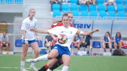Lucía Fuertes en un partido de esta temporada Foto: ZCFF