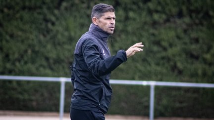 Antonio Hidalgo, en una sesión de entrenamiento de esta semana.