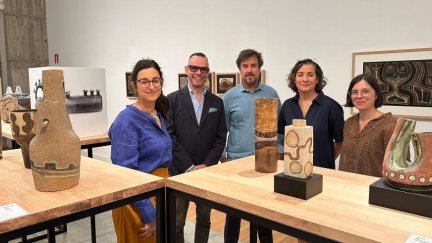 Presentación de la muestra de María Dolores Gimeno./ Europa Press