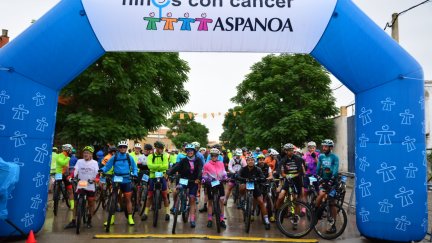 Una imagen de la salida de la BTT Aspanoa.
