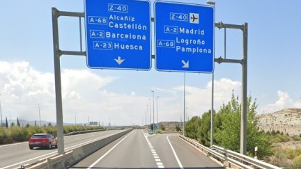 Ramal de salida de la ciudad desde Valdespartera, en sentido Madrid. / Google Maps