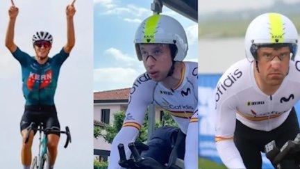 Los tres ciclistas aragoneses que participarán en el Mundial.
