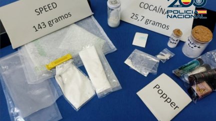 Parte de la droga incautada a los detenidos. / Policía Nacional
