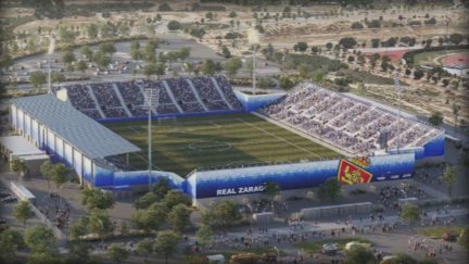 Recreación estadio modular./ Ayuntamiento de Zaragoza