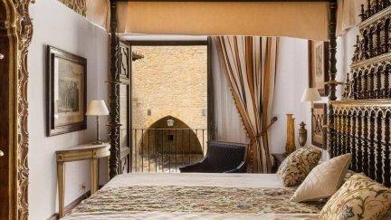 Imagen de una de las habitaciones de la hospedería. / Hospederías de Aragón