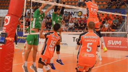 Un momento del partido ante Unicaja Almería
