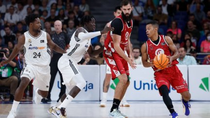 Un momento del encuentro ante el Real Madrid