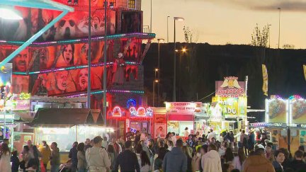Las ferias siguen concentrando a un buen número de personas durante las fiestas. / Aragón TV