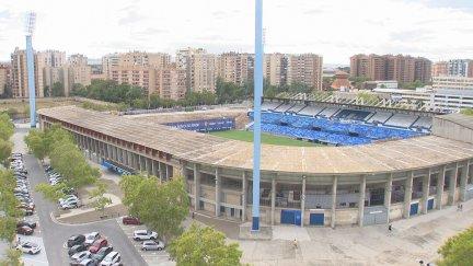 Avanzan las obras de demolición del estadio de la Romareda. / Aragón TV