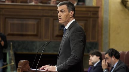 Pedro Sánchez durante su intervención en el Congreso de los Diputados. / Europa Press. Jesús Hellín
