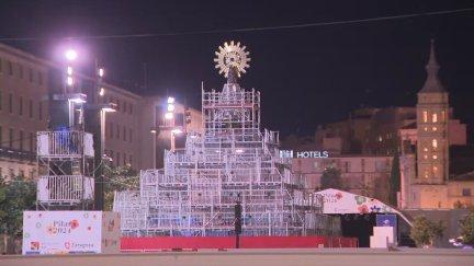 La Virgen del Pilar ya es el centro de todas las miradas. / Aragón TV