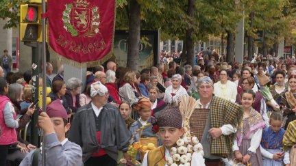 Imagen de la Ofrenda de Frutos. / Aragón TV