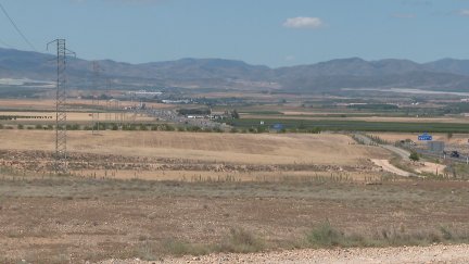 Terrenos en los que se asentará el centro de datos de Calatorao./ Aragón TV