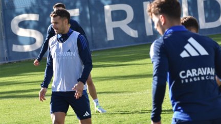 Aketxe durante un entrenamiento de esta semana. Foto: Real Zaragoza.