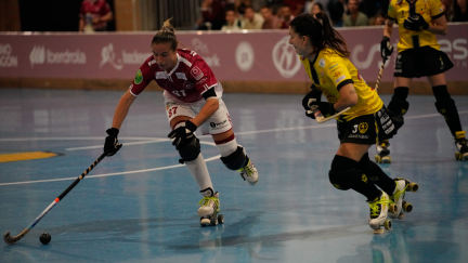 Un momento de la semifinal entre Esneca Fraga y Palau