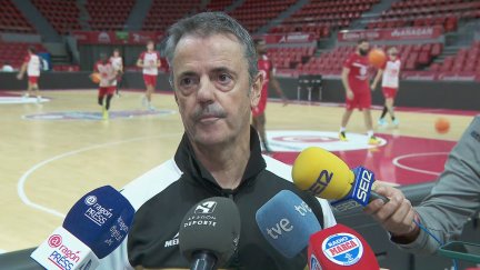 Porfirio Fisac en la rueda de prensa previa al encuentro ante A Coruña