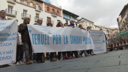 En Teruel, la manifestación ha recorrido las principales calles de la ciudad. / Aragón Tv