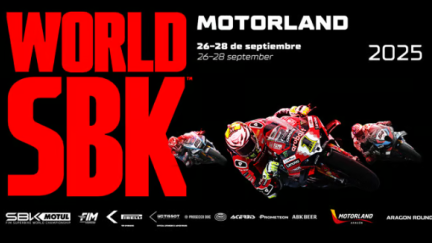 Cartel de SBK 2025 en Motorland Aragón