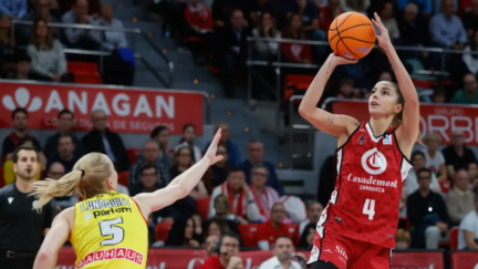 Mariona Ortiz, durante el partido ante Spar Girona